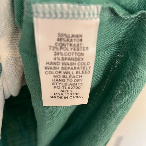 Umgee Teal Dress with Star Pattern Short Sleeve NWT Large - Picture 3 of 6